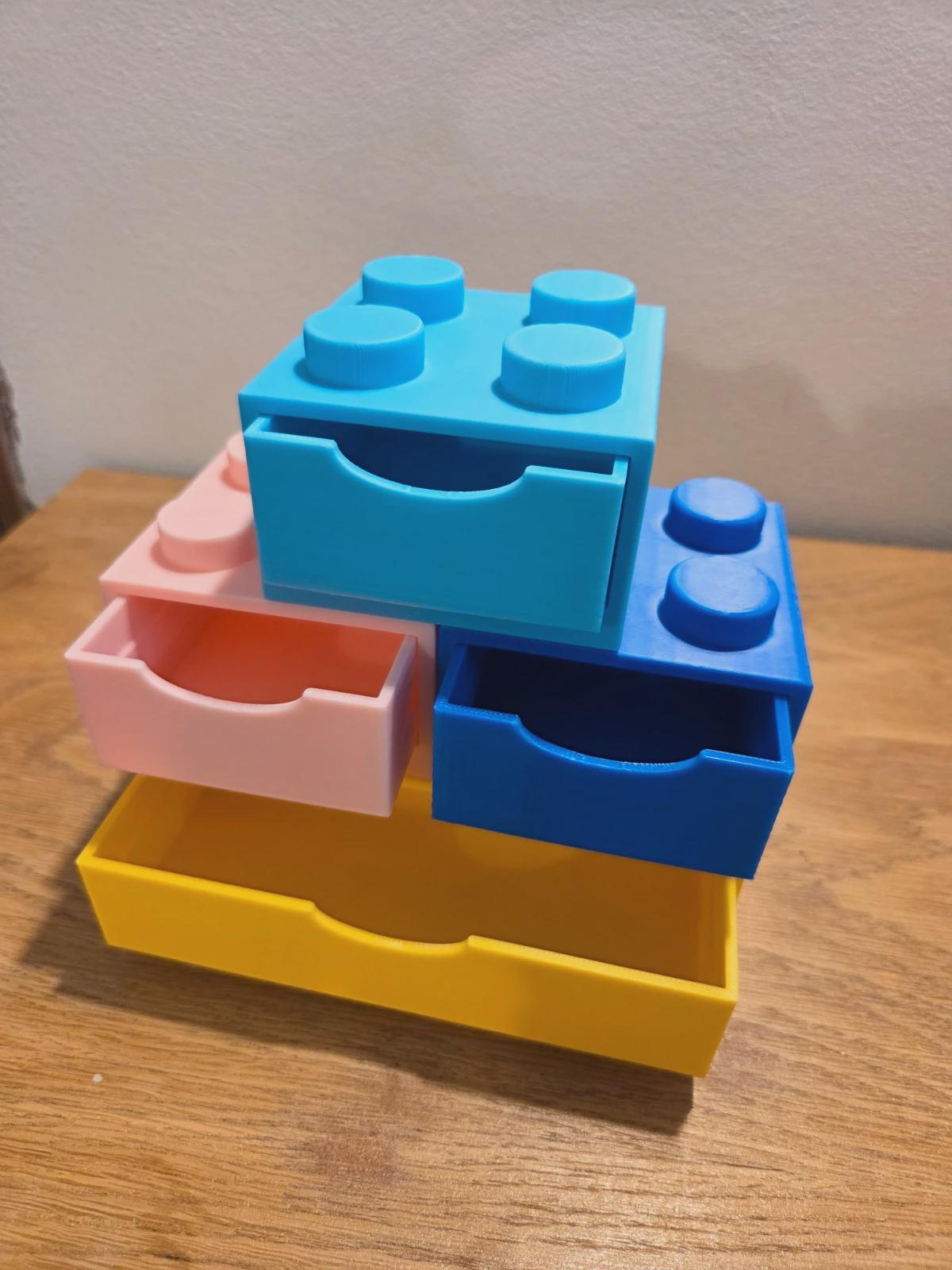 Boîtes de rangement modulables style brique | Tiroirs empilables | Organiseur bureau/atelier | Impression 3D | Personnalisable