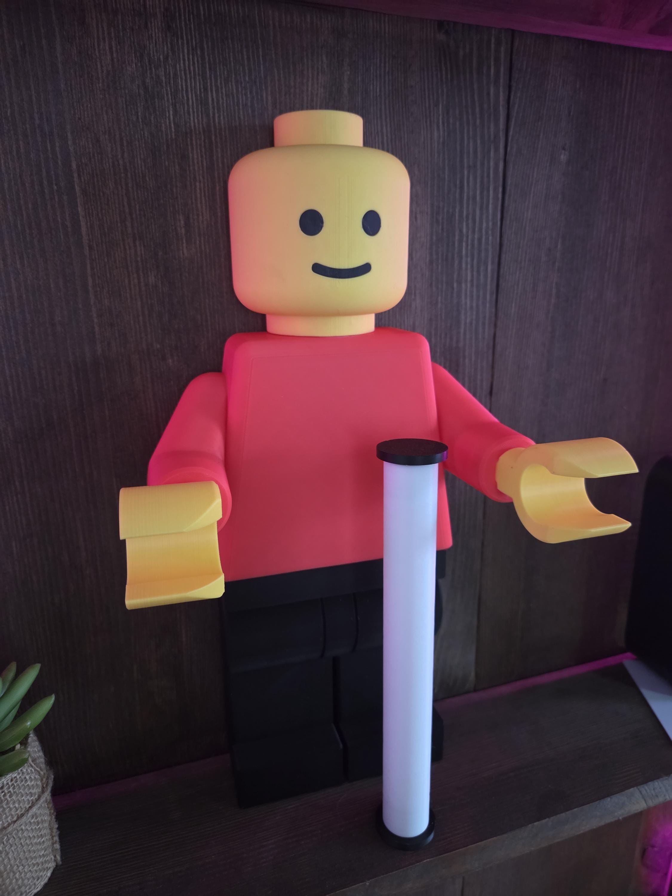 Porte papier toilette bonhomme “brique” | Support rouleau WC original | Déco fun salle de bain | Impression 3D | Idée cadeau