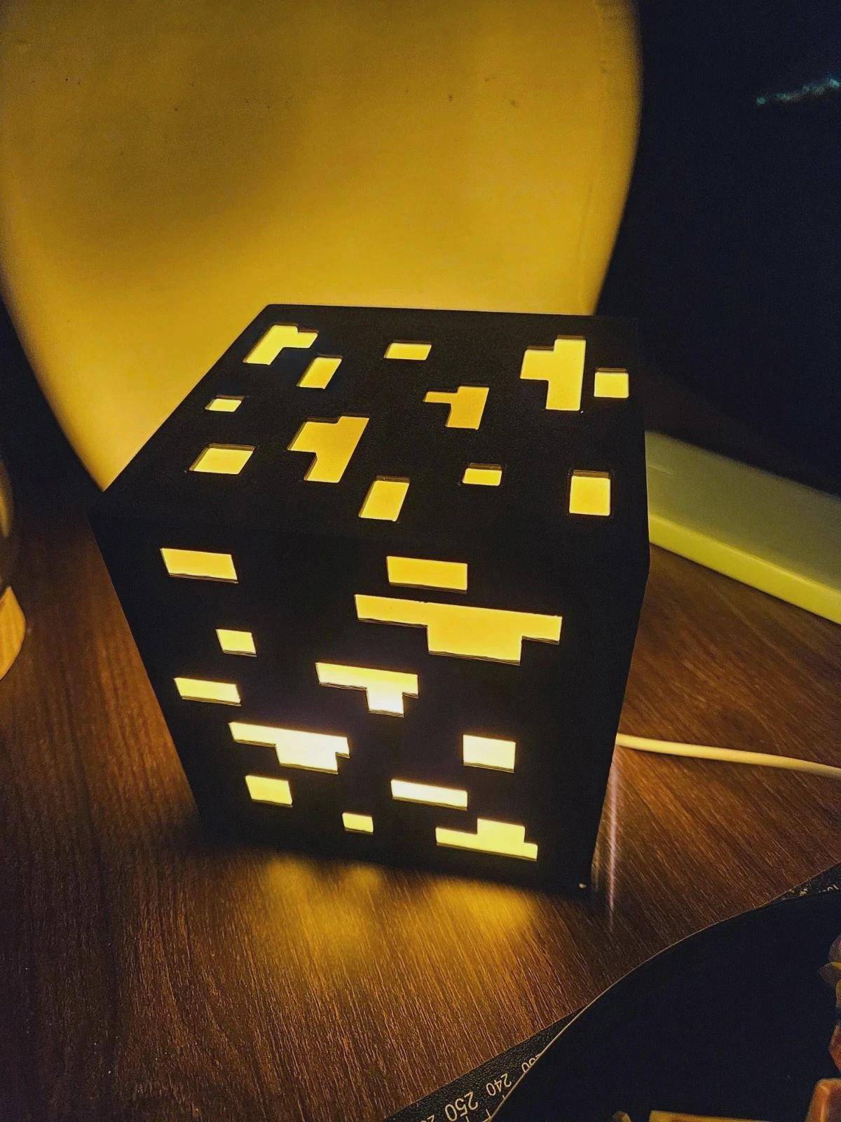 Lampe Minecraft LED 3D – Gaming Room Light – Veilleuse Setup Gamer – Lumière Ambiance RGB – Décoration Bureau Gaming – Cadeau Gamer