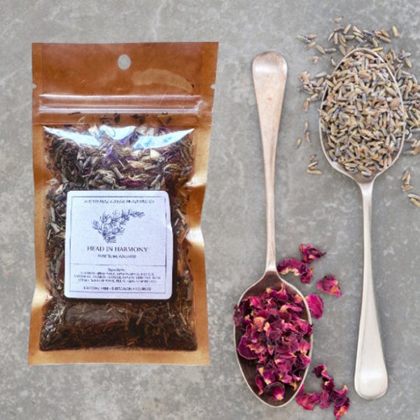Head Harmony Herbal Tea Blend with Spearmint, Lavender, and Rose - Ease Pain and Relax the Mind