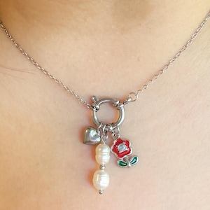 Silber:Charm Bar Halskette | Bauen Sie Ihr Eigenes Charm Halskette System | Karabiner Halskette Basis | Individueller Edelstahlschmuck | Geschenk für Sie Bild 6