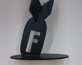 F Bomb, Funny Desk Top Sign, Office Prank Gift, Cuss Word Humor, Raunchy, Fun, Unique Gift Idea, Wooden F Bomb, Laser Carved, Custom