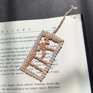 Personalized Tatting Lace Initial Bookmark - Handmade Custom Gifts for Book Lovers