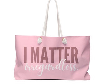 Trendy Coquette Positive Affirmation Print Weekender Bag - Travel in Style and Positivity