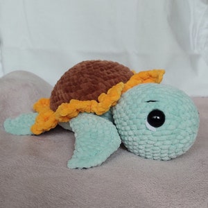 Jasmin the sunflower turtle crochet plush image 1