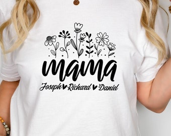 Mama Custom Shirt,Mother Shirt,Mother's Day Gift,Mother's Day T-shirt,Mom Shirt,Mom T-Shirt,Mom Birthday Gift Shirt