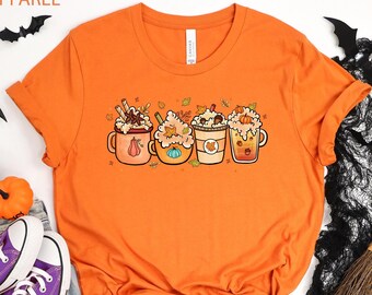 Pumpkin Coffee Halloween Shirt: Fall Latte Sweatshirt