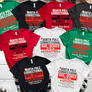Funny North Pole Correctional Christmas T-Shirt