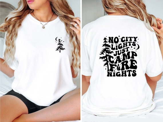 Custom Camping Crew Shirt: Two-Sided Campfire Nights Tee
