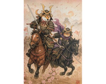 侍柴犬ジグソーパズル：日本の戦士のペットの肖像画 - Etsy 日本