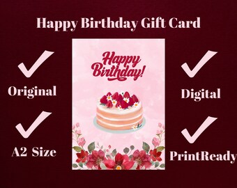 Printable Birthday Card | Birthday Card Printable | Digital Birthday Cards | Printable Happy Birthday Cards | Birthday Card Digital