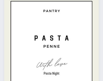 Pantry label