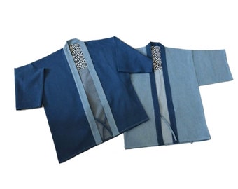 Kimono, Jeansjacke, japanische Kleidung, japanische Streetwear, Herren Kimono, Noragi, Haori, japanische Geschenke