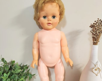 Vintage des années 1960 Reliable Canada Doll 20" Sleepy Eyes - Poupées de collection vintage