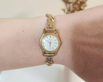 セイコー　レディース　腕時計　ブレスレット　ゴールド　ヴィンテージ 新品電池】SEIKO 腕時計 レディース ゴールド クォーツ