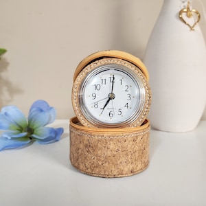 Pochette zippée vintage pour horloge de voyage