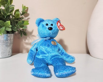 Ty Beanie Baby Bear "Classy", el gorro azul de la gente (8,5 pulgadas)