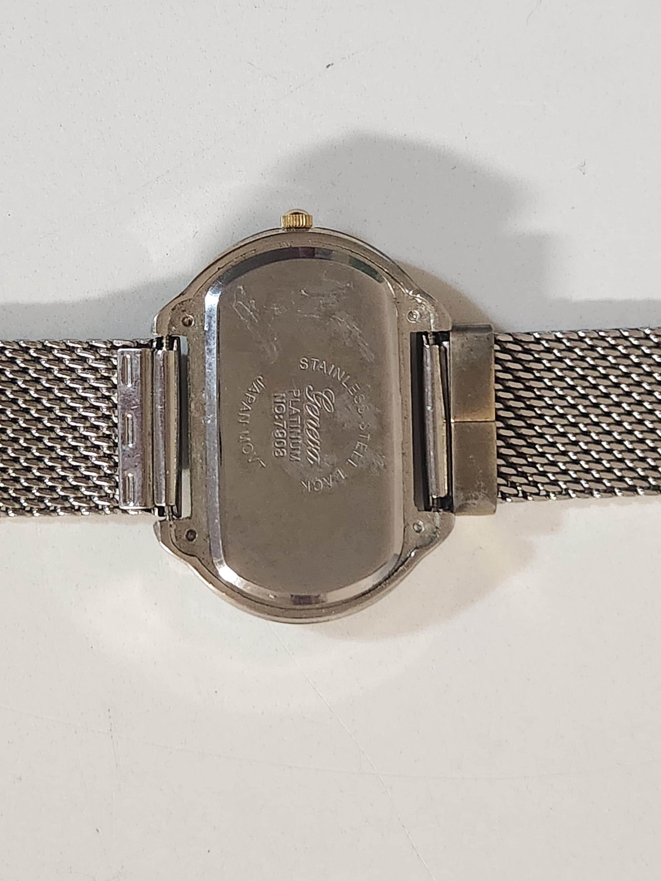 Geneva Platinum Silver Tone Accent Watch Geneva Ladies Silver Tone Tone 34mm Genuine Diamond Faceted  main image 2