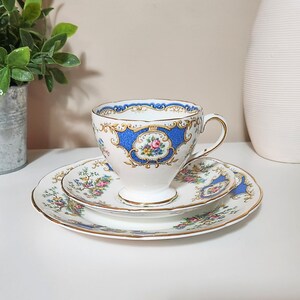 1940年代コールポート『Broadway Blue』ティーセット