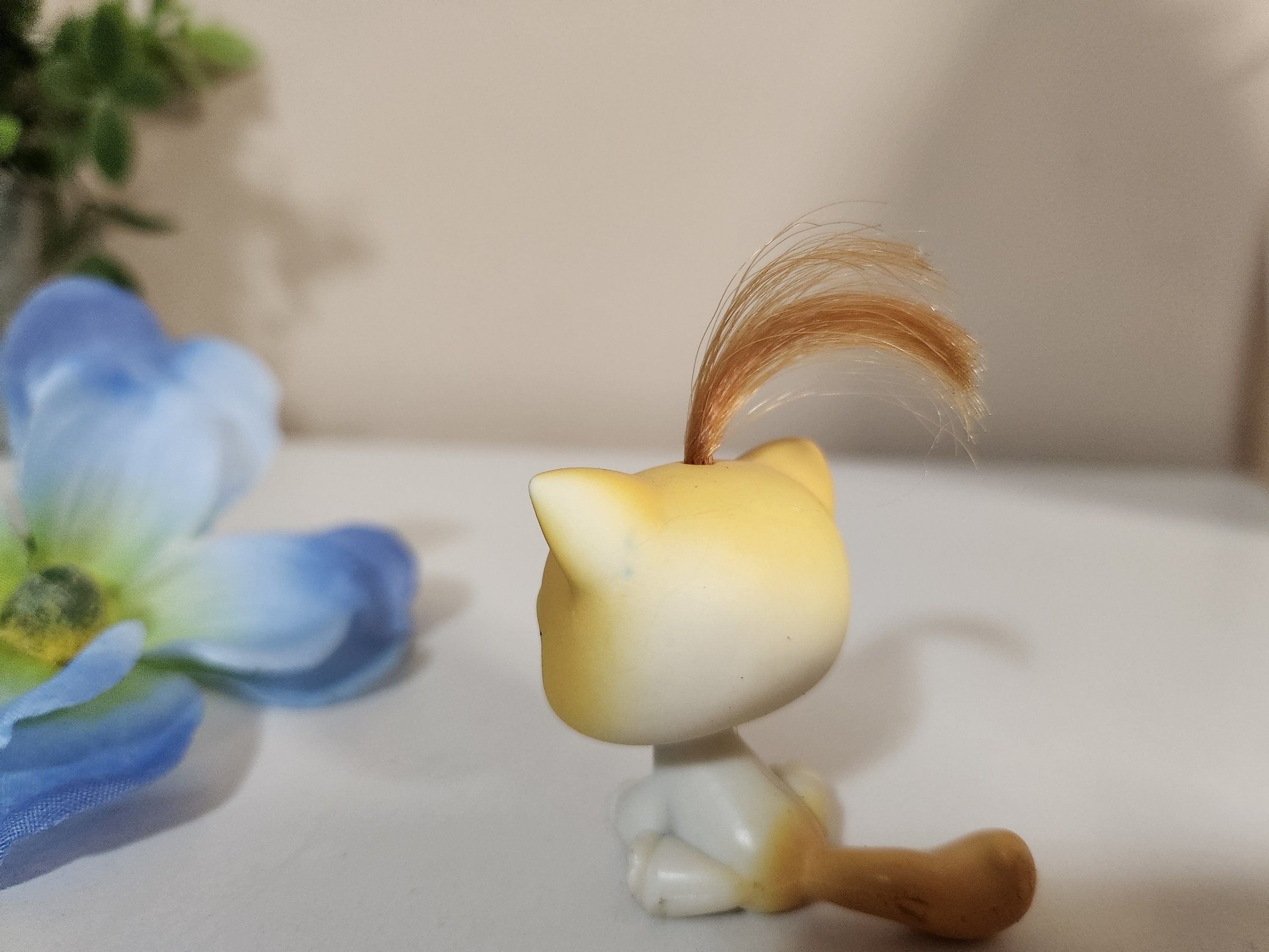 Figurine LPS Littlest Pet Shop #42 - Chat Avec Kit Accessoires Cheveux - Très Bon état - Hasbro