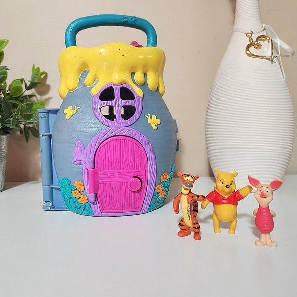 Vintage Winnie the Pooh Playhouse with Tigger, Piglet and Winnie the Pooh Characters