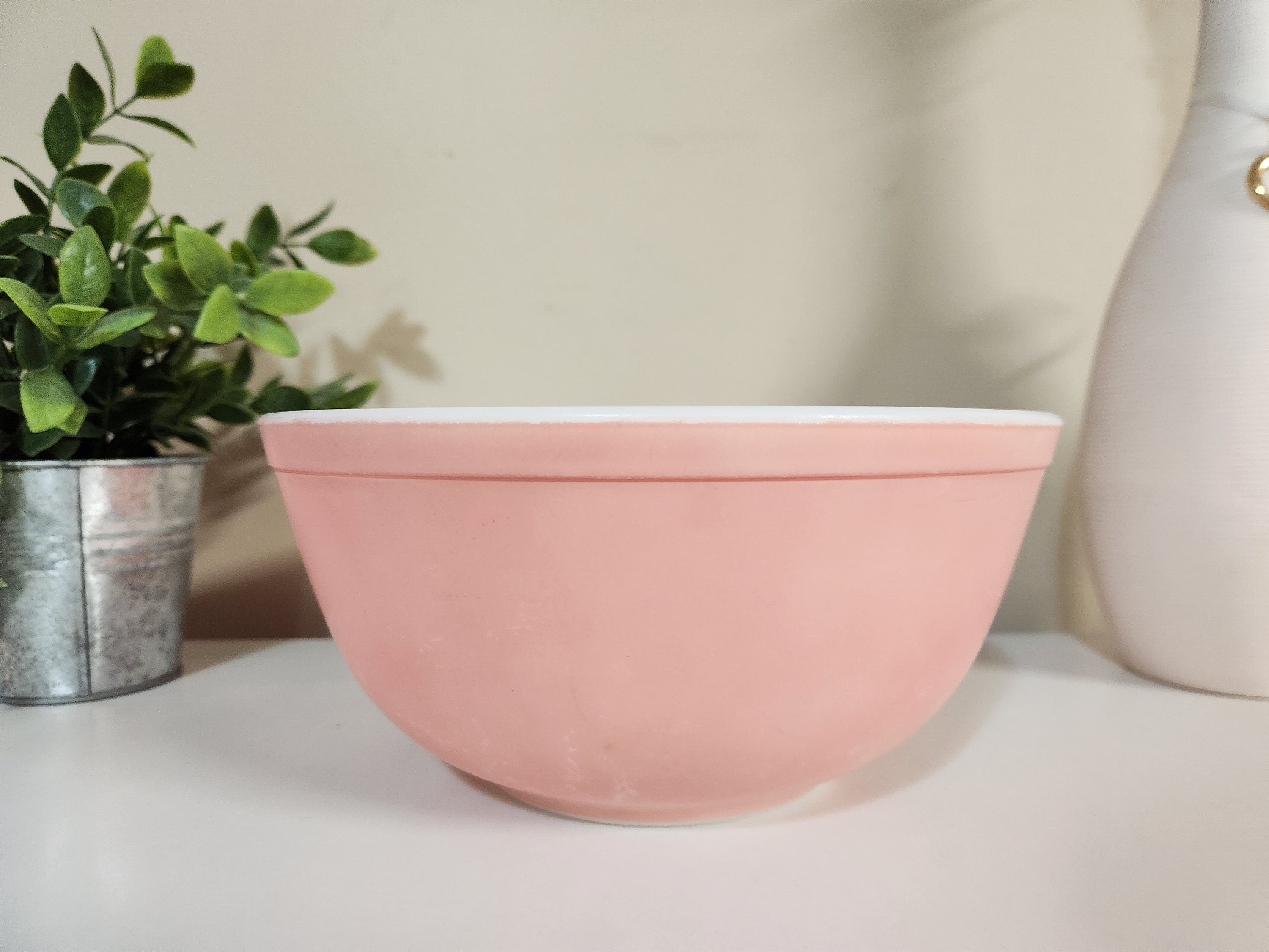 Vintage Pink PYREX 403 Mixing Bowl 1950s Kitchen Farmhouse Kitchen Decor