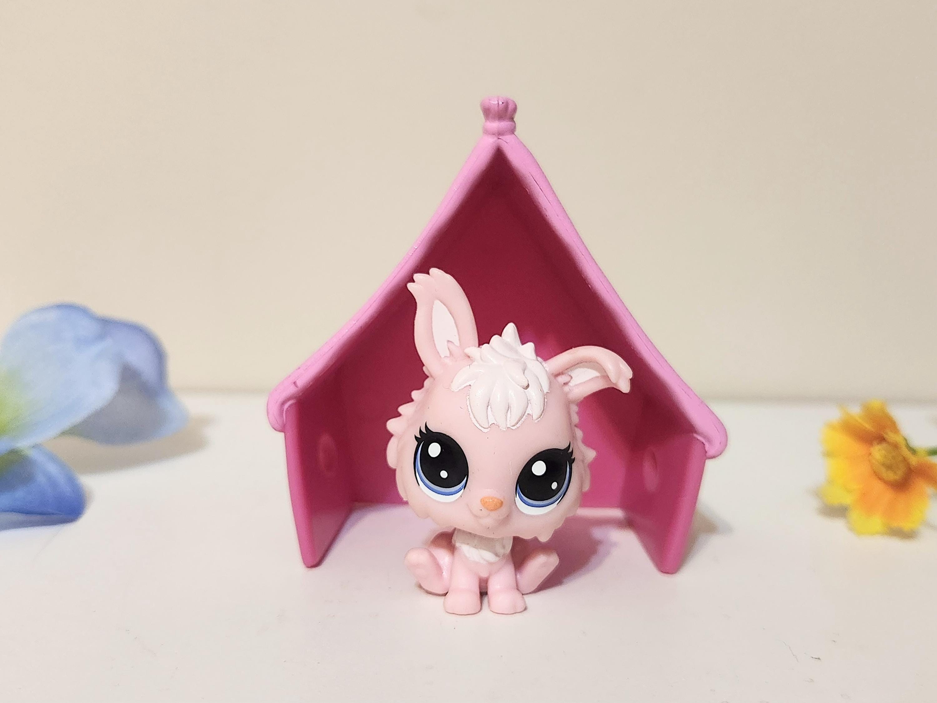Littlest Pet Shop Angora Rabbit Pink Bunny White Hair Authentic ...