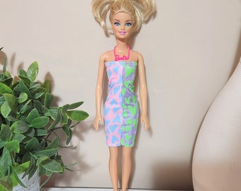 Vintage 1990s Mattel Barbie Puppe Herz Kleid Halskette 1999 Barbie
