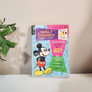Walt Disney Mickey Mouse Club Comics Digest Book 1973 #40 Special Edition Through Years Mickey Rare Collectible Gold Key Comics