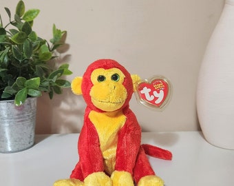 TY Beanie Baby - CHOPSTIX el Mono (6 pulgadas)