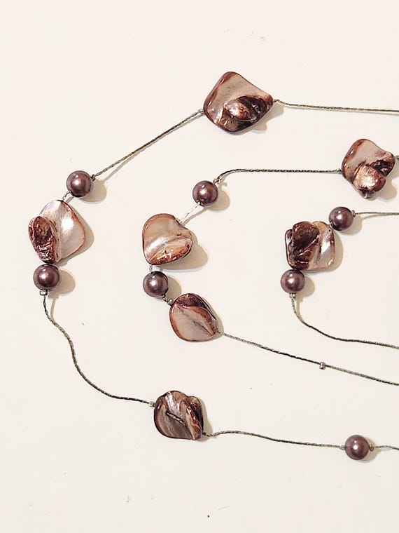 Floating Purple Abalone Shell Multi-Layer Necklac… - image 3