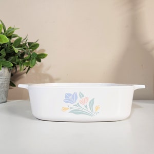 Vintage Friendship Corning Ware cocotte A-1-B 1 litre - Rare des années 1990 Corning Ware ustensiles de cuisine ustensiles de cuisine Floral Flower Pastel Bouquet