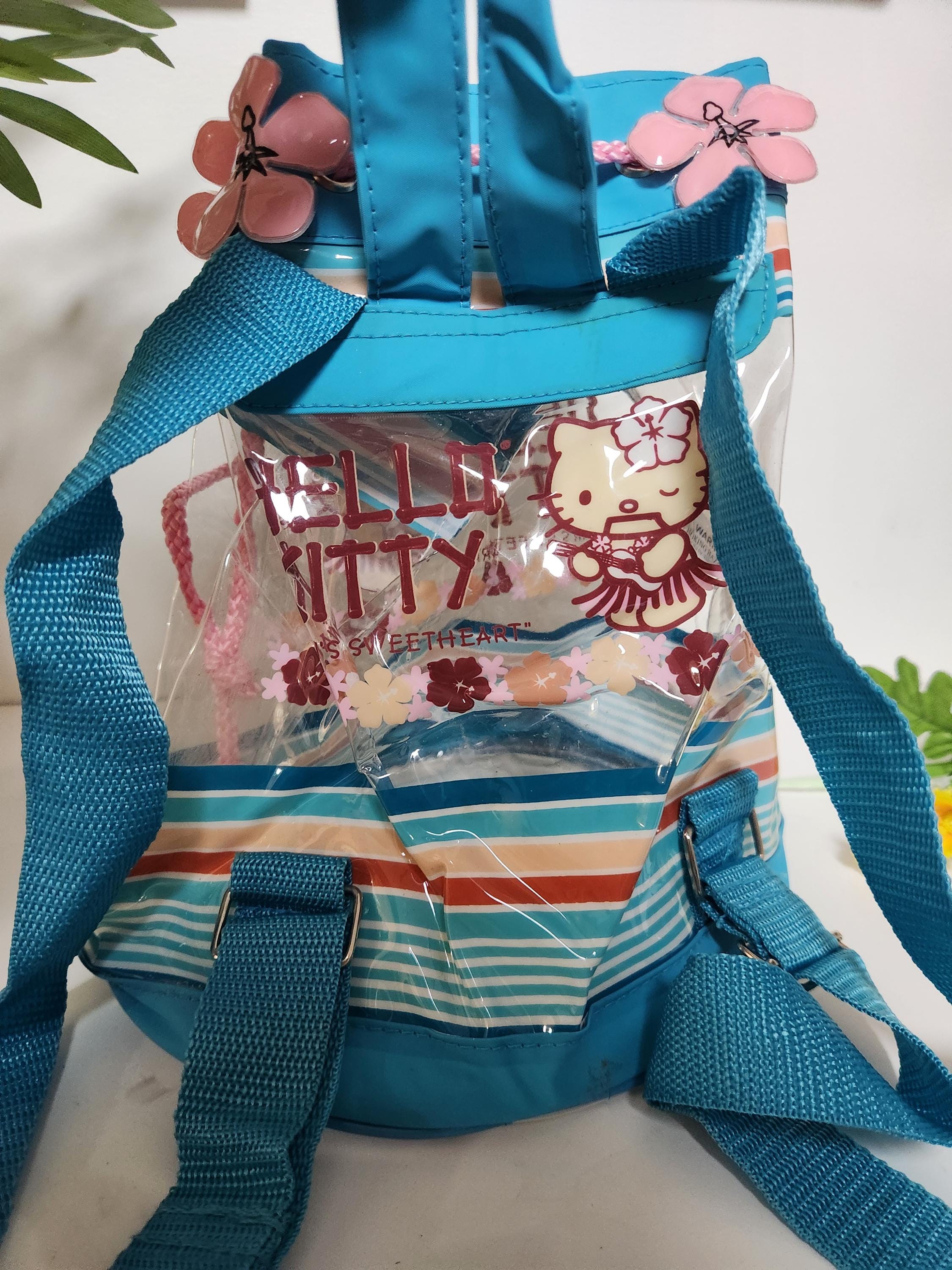 Rare Vintage Hello Kitty Backpack Clear See-through Beach  display picture 3