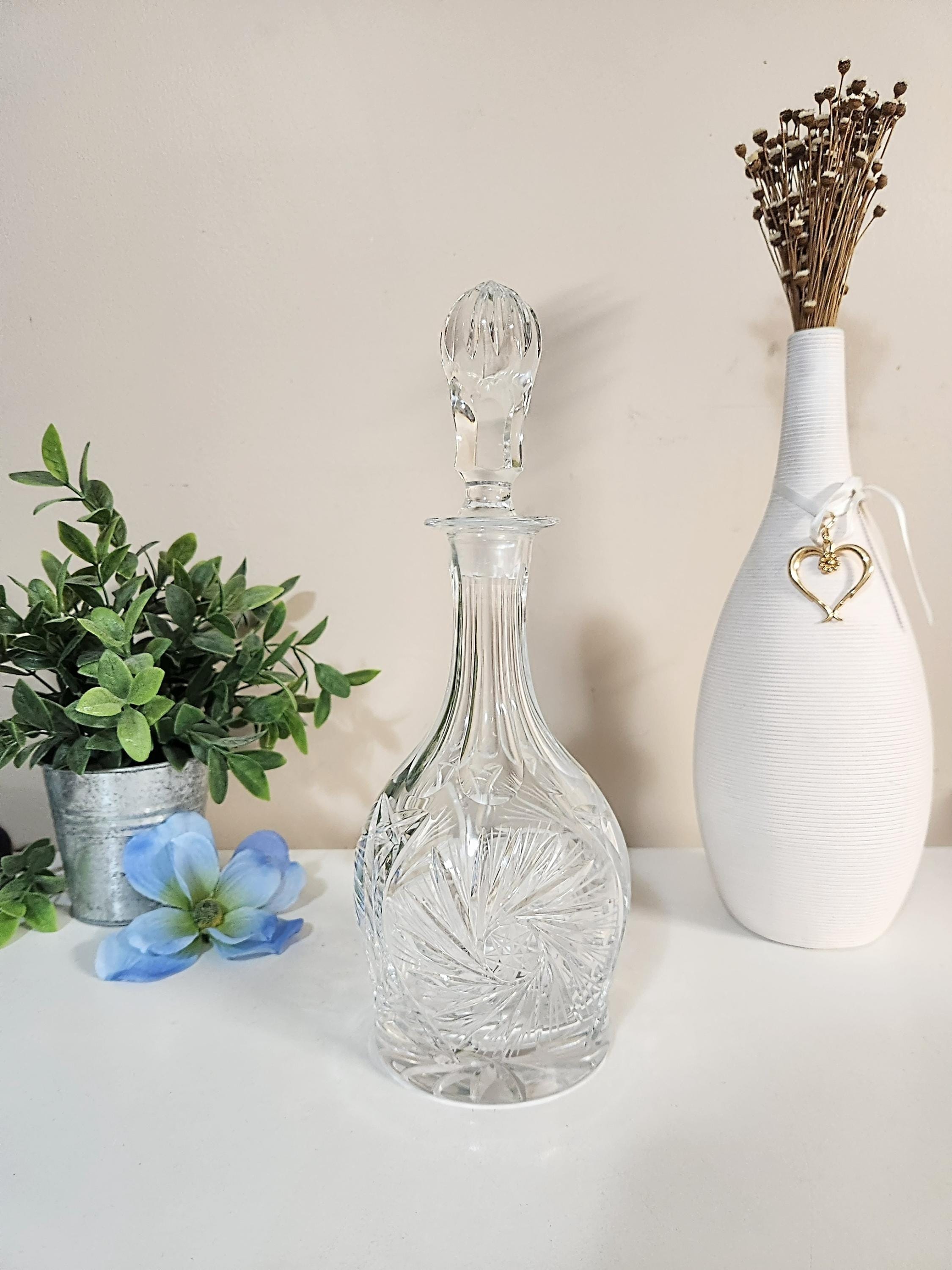 花瓶□ガラス SAMOBOR HAND CUT CRYSTAL YUGOSLAVIA 手掘りクリスタル