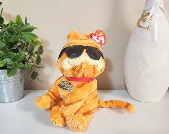 vintage TY Beanie Baby GARFIELD le chat (COOL Cat) (6,5 pouces)
