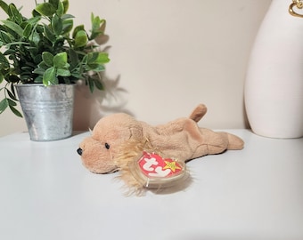 Ty Beanie Baby "Spunky" el perro Cocker Spaniel de peluche (8 pulgadas)