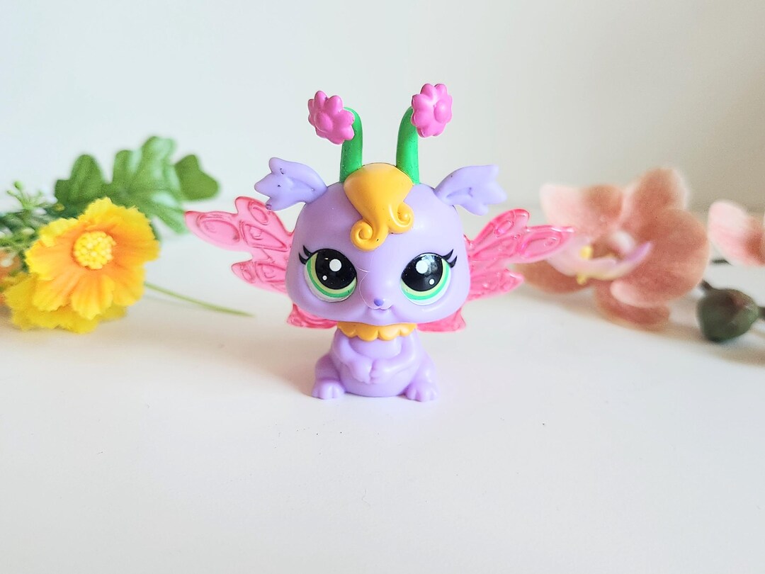 Figurine Littlest Pet Shop LPS #2728 Fée Lotus Lily Lumineuse - Hasbro, Occasion