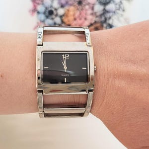 Ladies Stainless Steel Square Wristwatch Simple Modern Women&#39;s MCM Geometric Casual Bracelet Wrist Watch