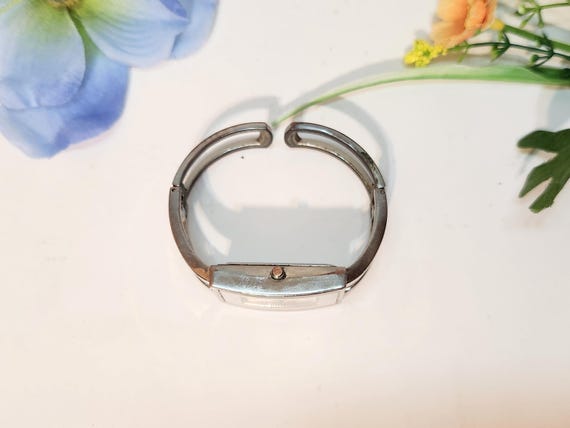 Beautiful Women's Rectangular Silver Crystal Hing… - image 4