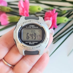 Vintage Digital Casio Illuminator Chrono Wristwatch-Unisex W-42H Chronograph Alarm Sport Watch-Birthday Gift for Him-Her-Men-Women