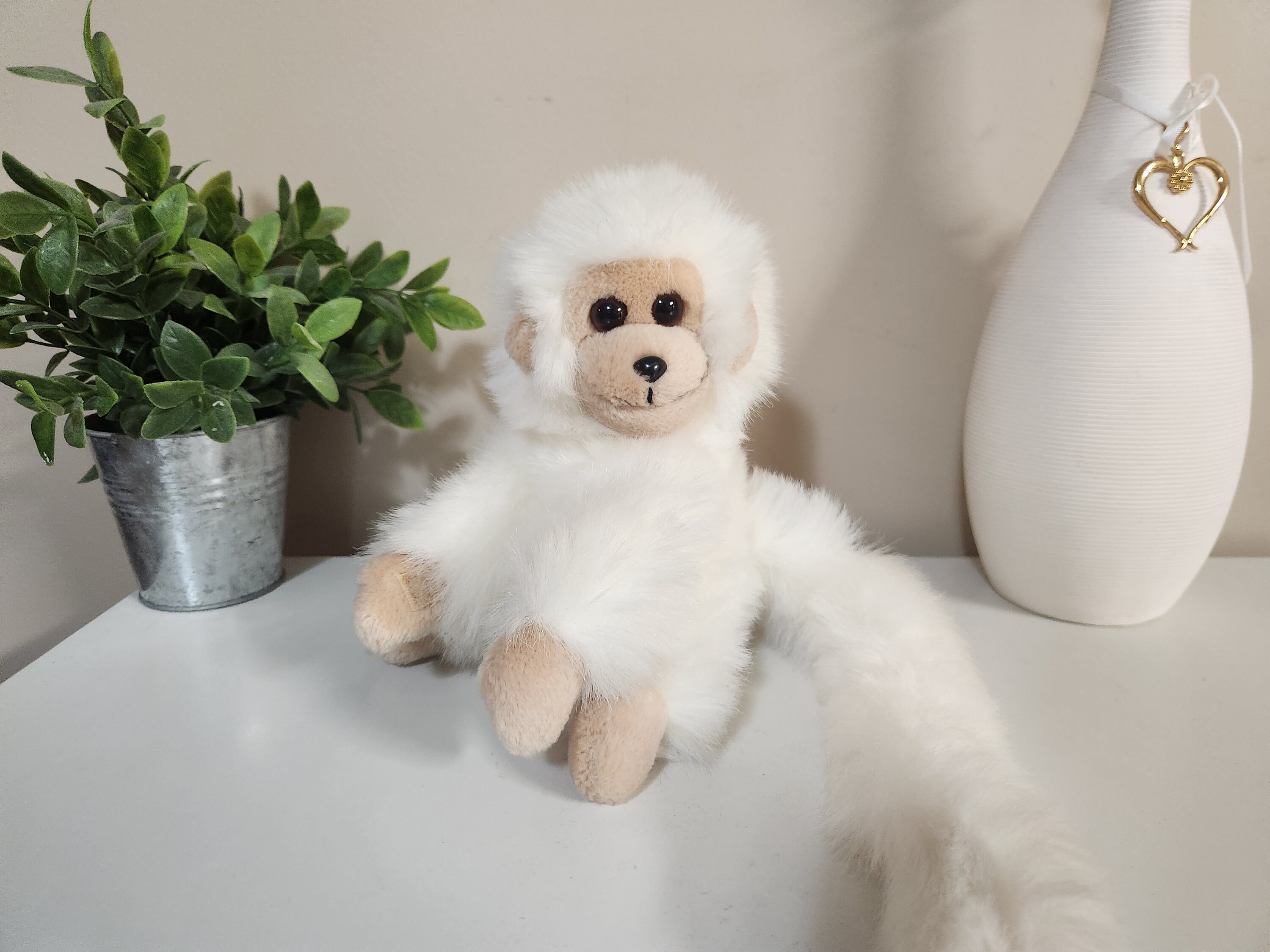 Ty Classic Plush MISCHIEF 1987 1st Generation White Monkey Tan Muzzle