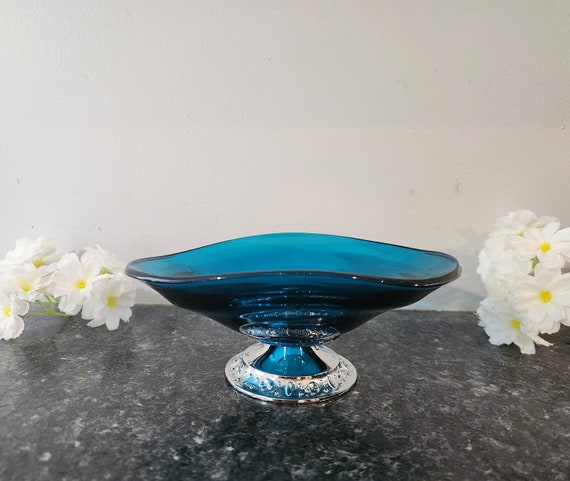 イギリスアンティークのサービングガラスプレート イギリス