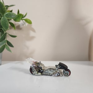 Hot Wheels 2000 Fright Bike Clear Bone Shaker Flames | Vintage Motorcycle / Car 1/64