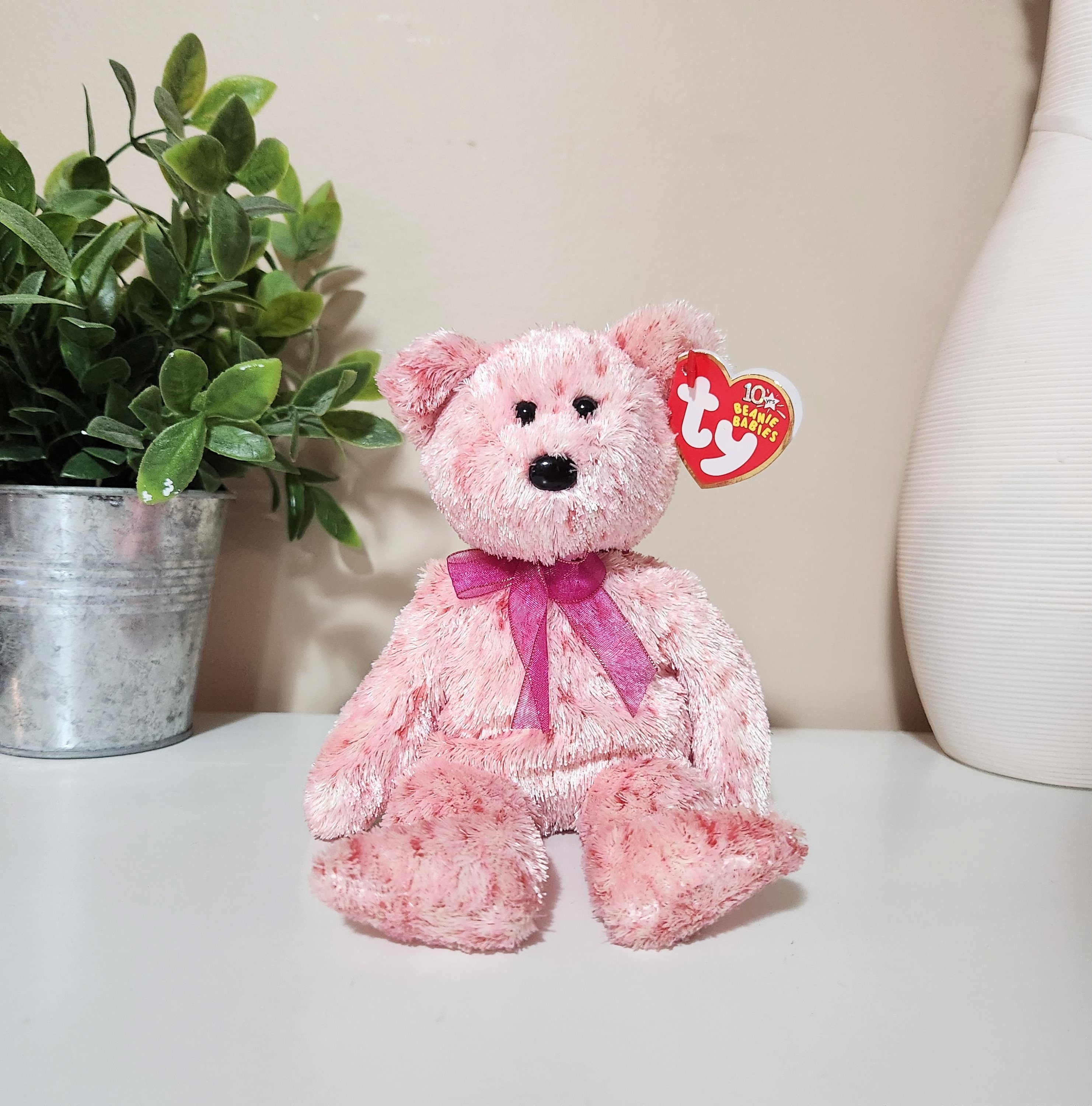 Ty Beanie Baby smitten the Adorable Pink Bear Plush 8.5 Inch Etsy UK