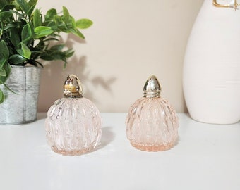 Pink Depression Glass Salt and Pepper Shakers