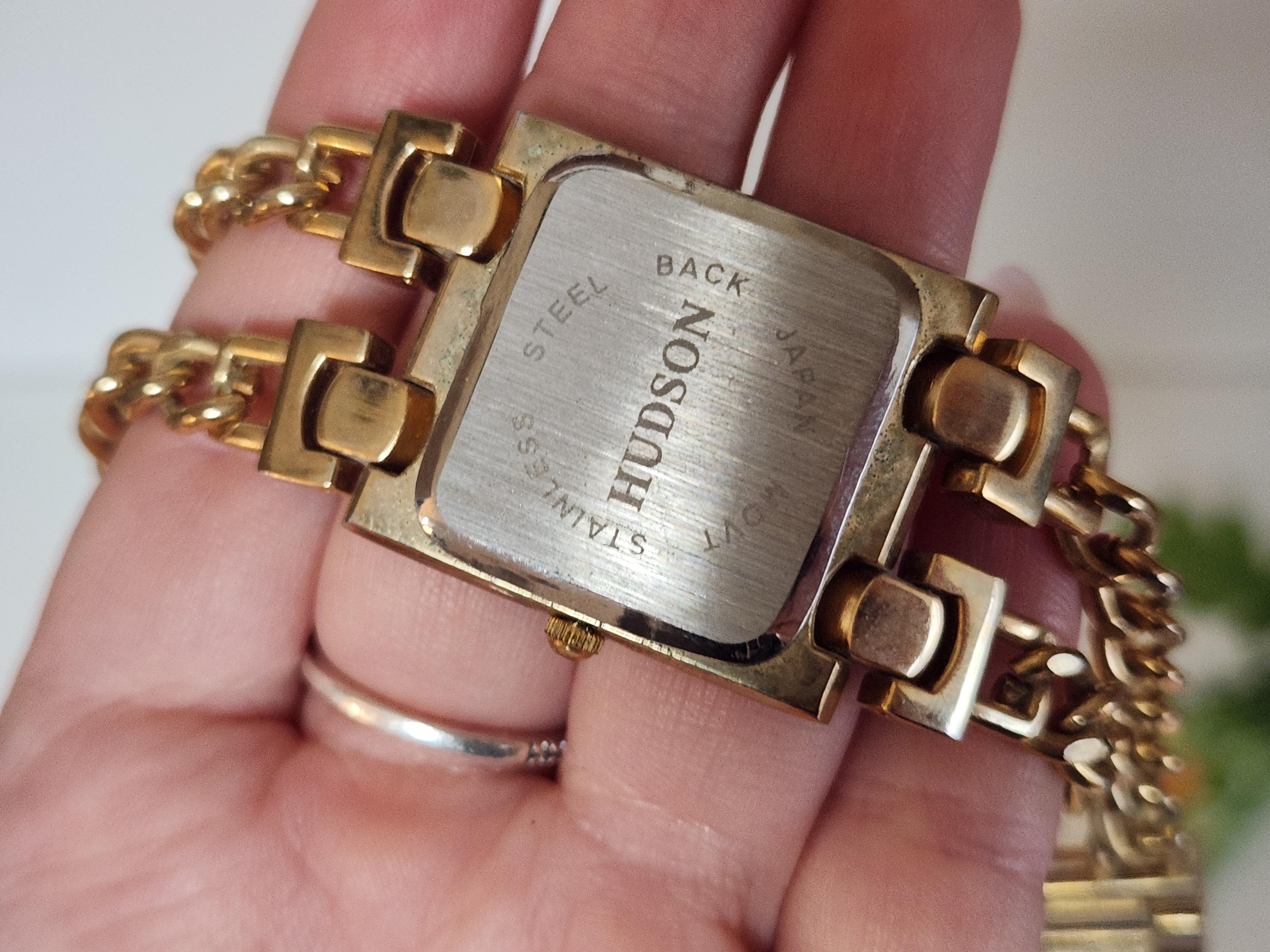 Rare Vintage Hudson  Goldtone Women\'s Pendant Watch with Chain Gotham Women main image 3
