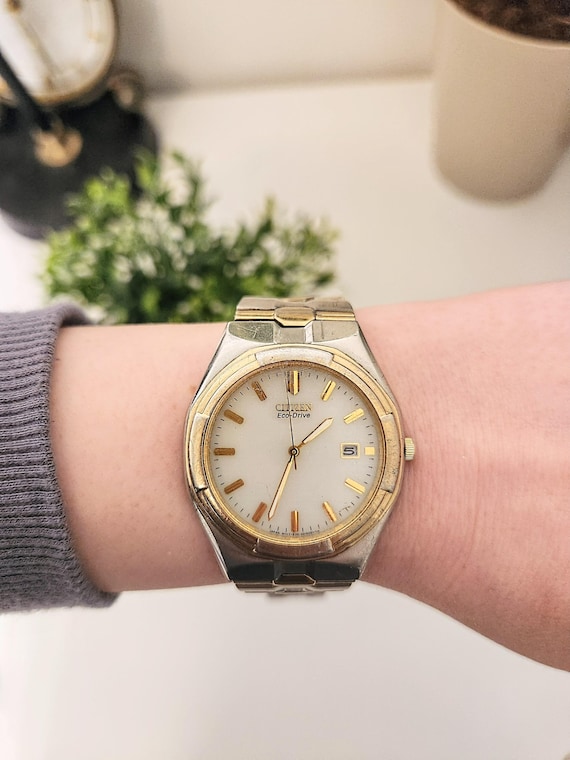 Reloj Citizen Plateado Con Dorado Dorado Reloj De Citizen Quartz