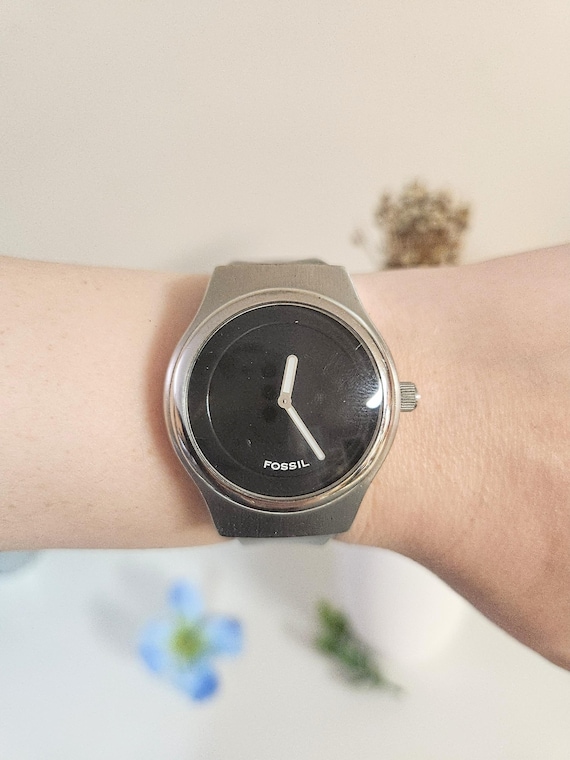 Fossil JR-7846 Silver/black Dial Watch Men's Fashion Fossil JR-7846 Silver/black Dial Watch Men's Fashion