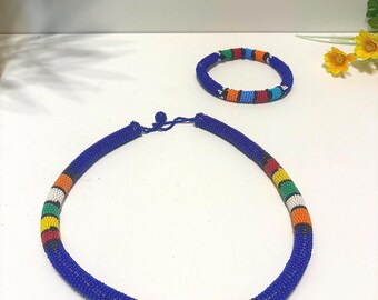 アフリカのマサイ族のビーズの首輪ネックレス マサイ族の首輪 - Etsy 日本