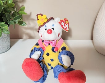 Ty Beanie Baby 'Juggles' the Clown Bear (8 inch) *Rare*